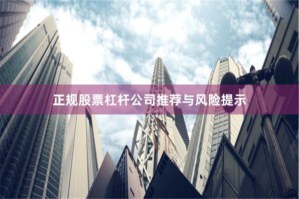 正规股票杠杆公司推荐与风险提示
